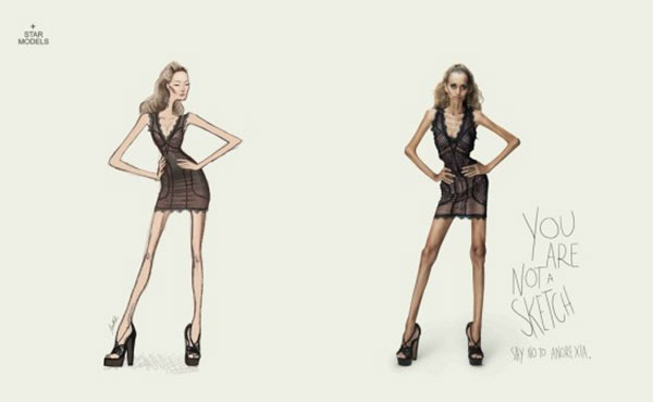 YOU ARE NOT A SKETCH: Fashion modeling ad campaign | Actipedia